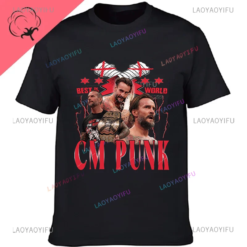 Vintage 90. storočie v štýle CM punk košeľa CM Punk Street Cotton 100% tričko