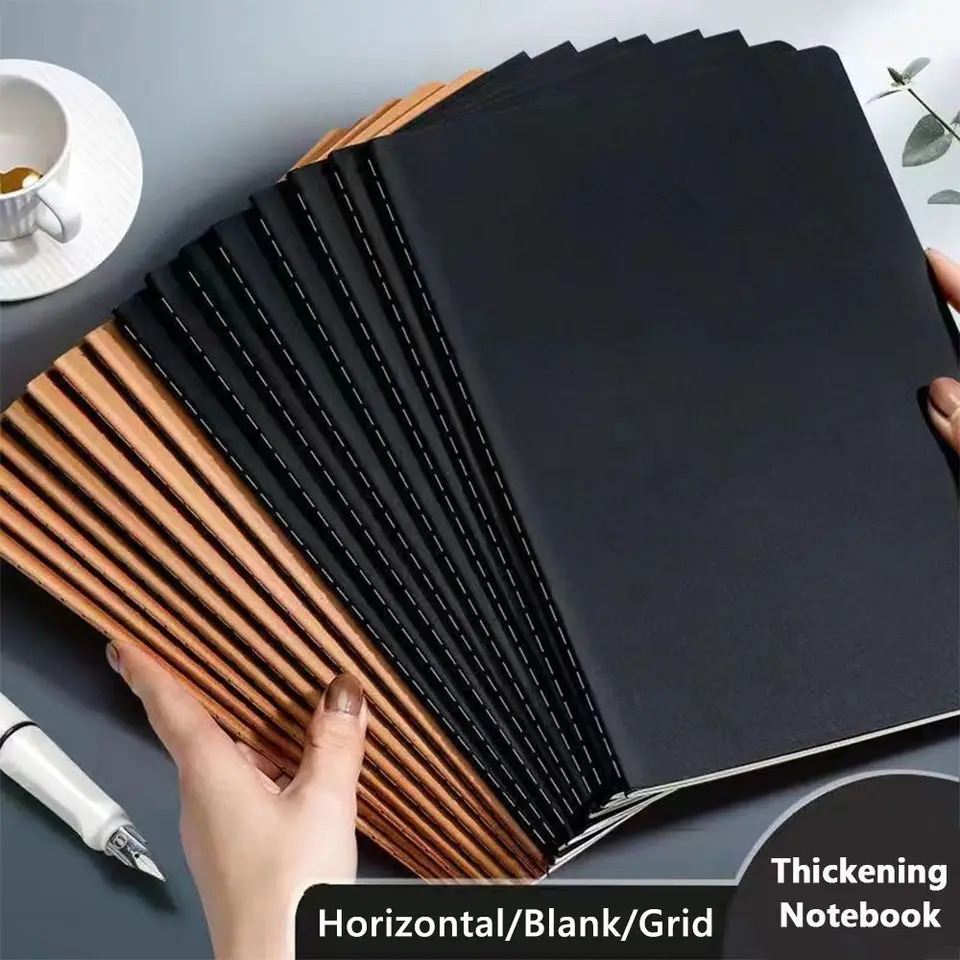 Vintage A4/A5/B5 Notebook Kraft Cover Grid/lemovaný/prázdny poznámkový blok Diary Book School/Office