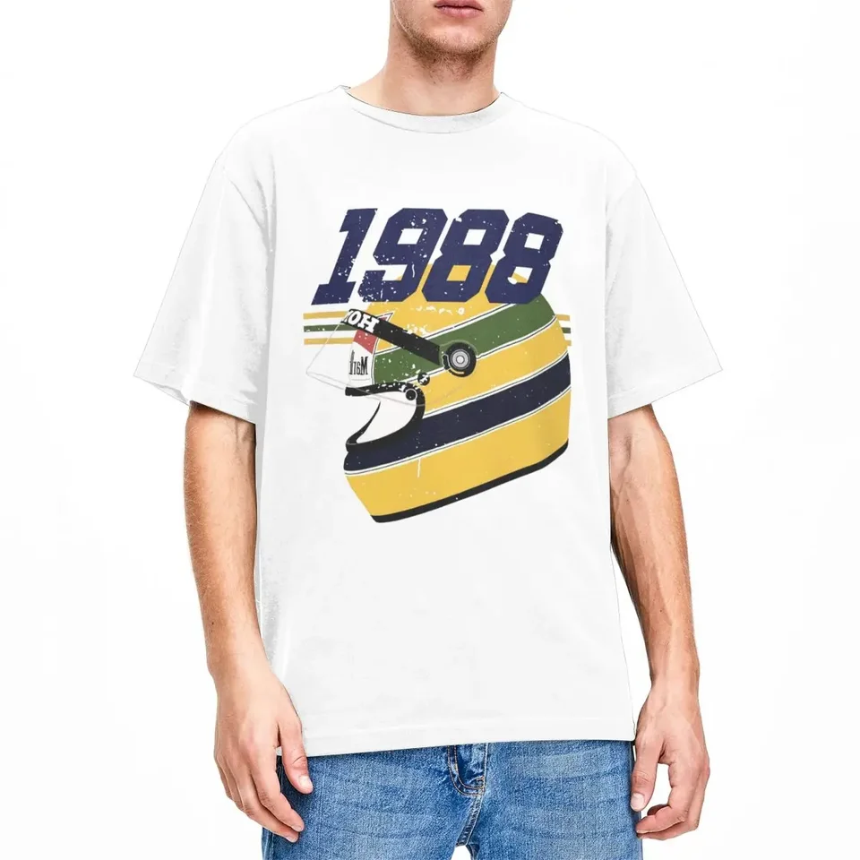Vintage Ayrton Senna T tričko Dámske dámske 100% bavlnené tričko letné oblečenie