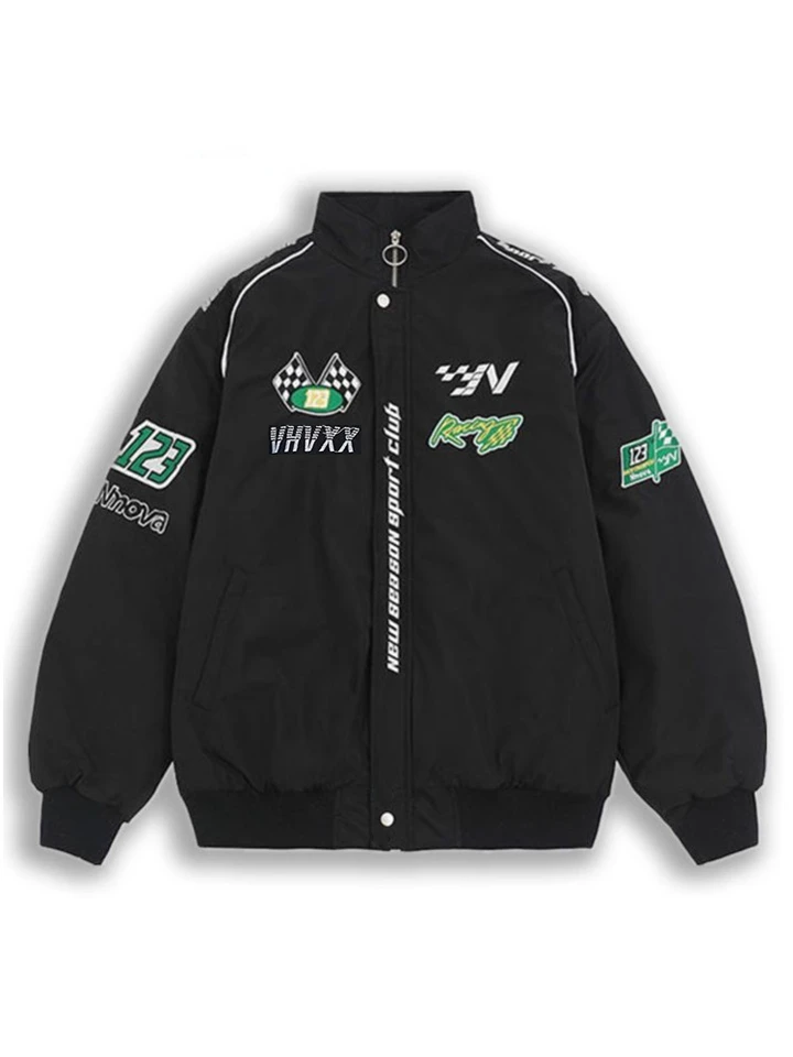 Vintage baseball cyber y2k základná bunda pretekárová bunda kabát jesenné jarné oblečenie pre pár technowear voľné bf dámske vonkajšie oblečenie