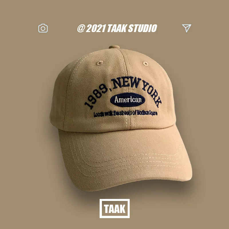 Vintage baseballové čiapky 1989 American Písané vyšívanie ulice retro ploché pánske čiapky letné módne hip hop klobúky pre ženy gorra