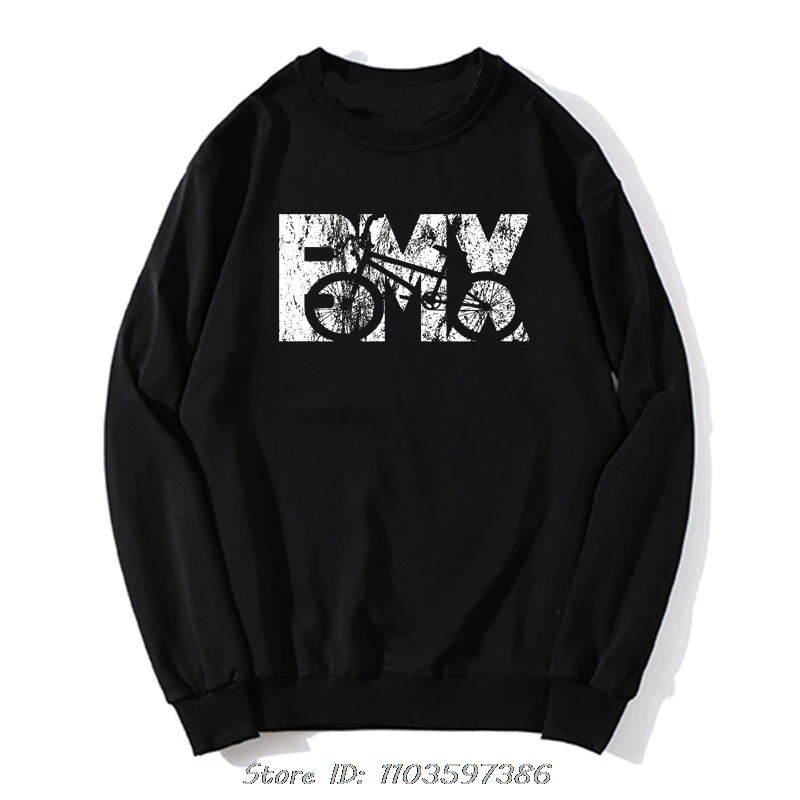 Vintage BMX Bike Fan Fan Racing for Biker Boys Girls Dievčatá Detské detské dámske ženy Cotton Nadmerná mikina mikiny Grafické muži oblečenie Streetwear