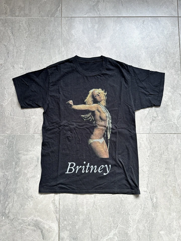 Vintage Britney Spears T tričká sólová speváčka vyblednutá v zúfalstve (1)