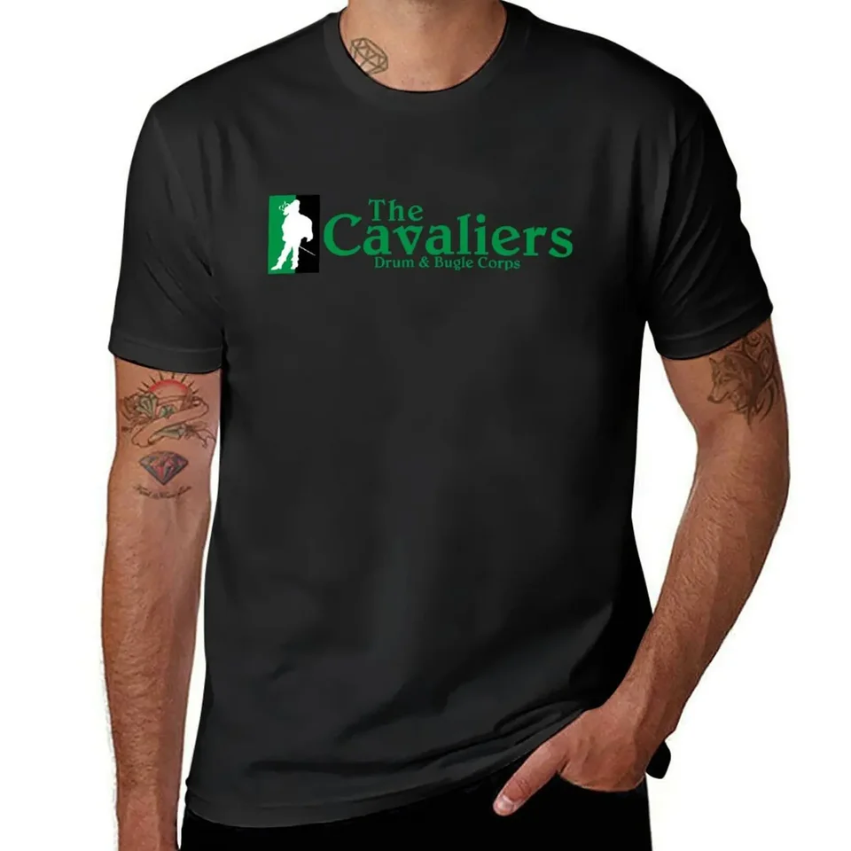 Vintage Cavaliers Drum & Bugle Corps DCI Logo Tričko Tops Tops Custom T košeľa Kórejské módne pánske dizajnérske oblečenie