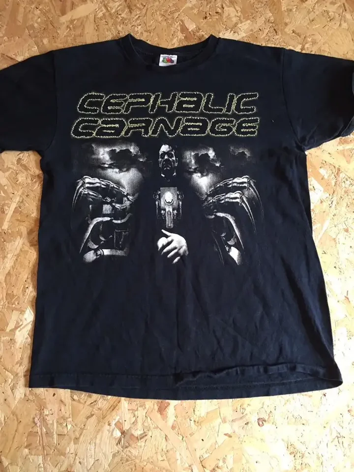 Vintage death metalová skupina tričko cefalické maskep grindcore
