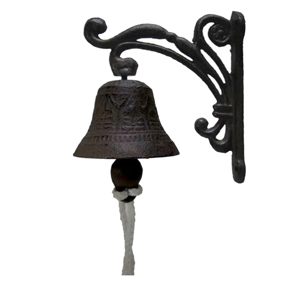 Vintage Design Door Bell Garden liatinový zvonček Wall Wall Bell Grocke Door Knocker Rustikálny privítanie vchod veranda dekoratívny zvonček