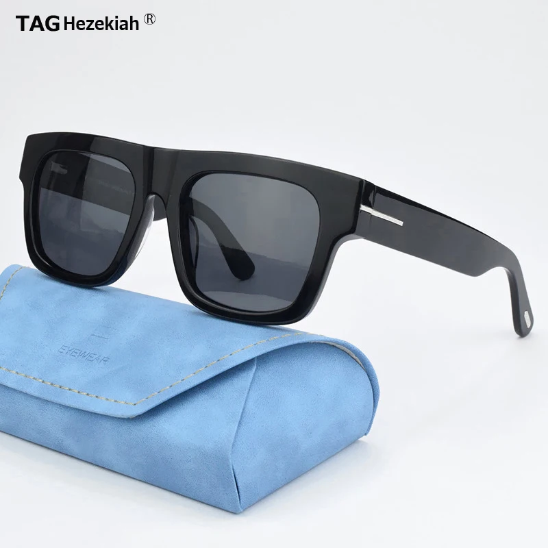 Vintage dizajnérske slnečné okuliare pre ženy Fashion T5634 Drivovanie priehľadného acetátu retro štvorcový polarizovaný slnečné okuliare Men Slnečné okuliare