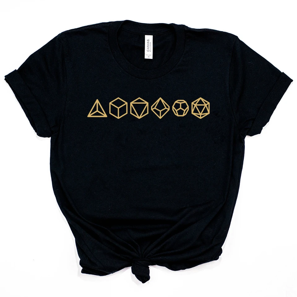 Vintage DND tričko Ženy DND DICE Tričko THO TABLETOP RPG Gaming Tees unisex krátke rukávy košele stolové hry outfit Funny Tops