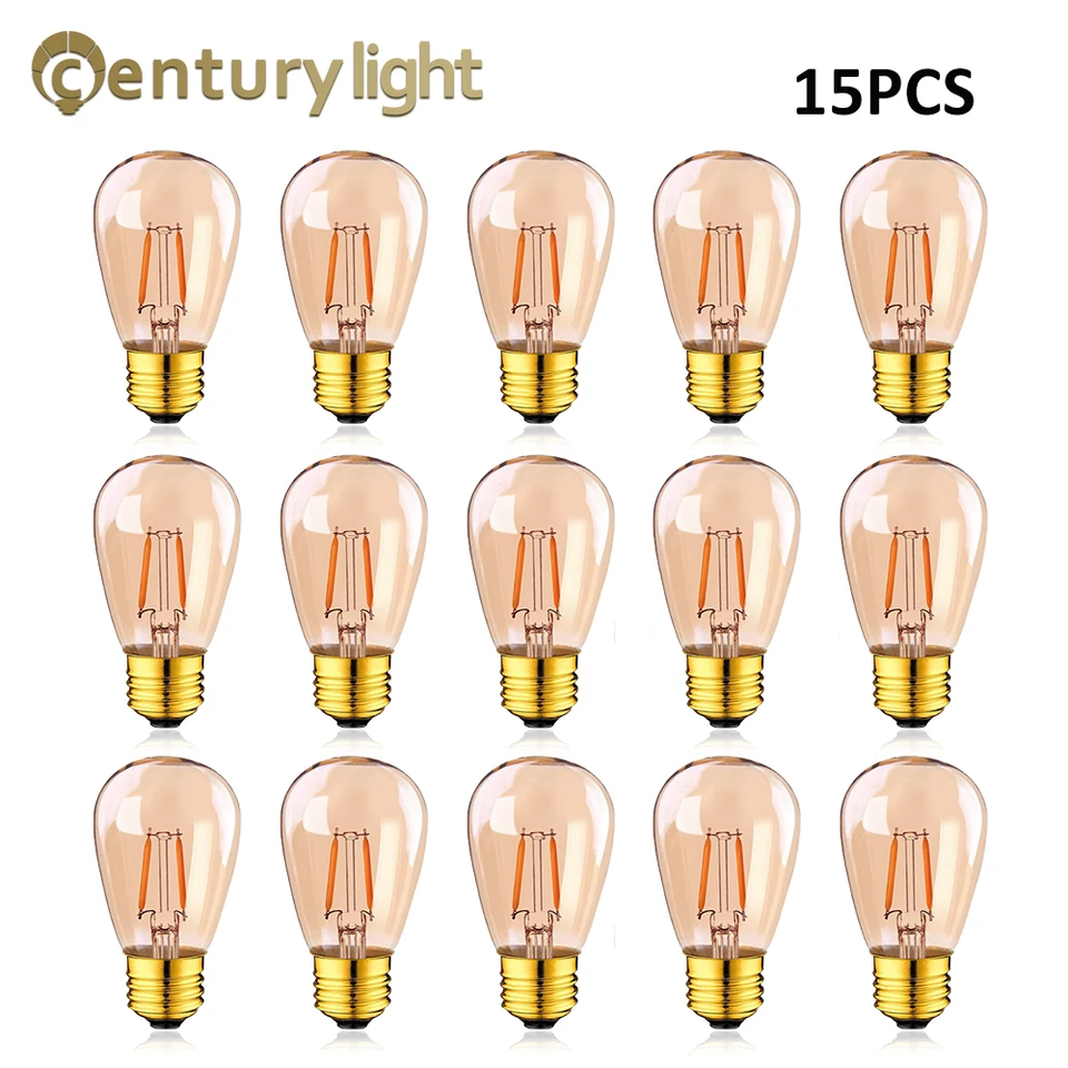 Vintage Edison LED žiarovka S14 1W E27 Amber žiarovky Warb biele 10W ekvivalent žiarovky pre garlandské prívesky Light Decoration
