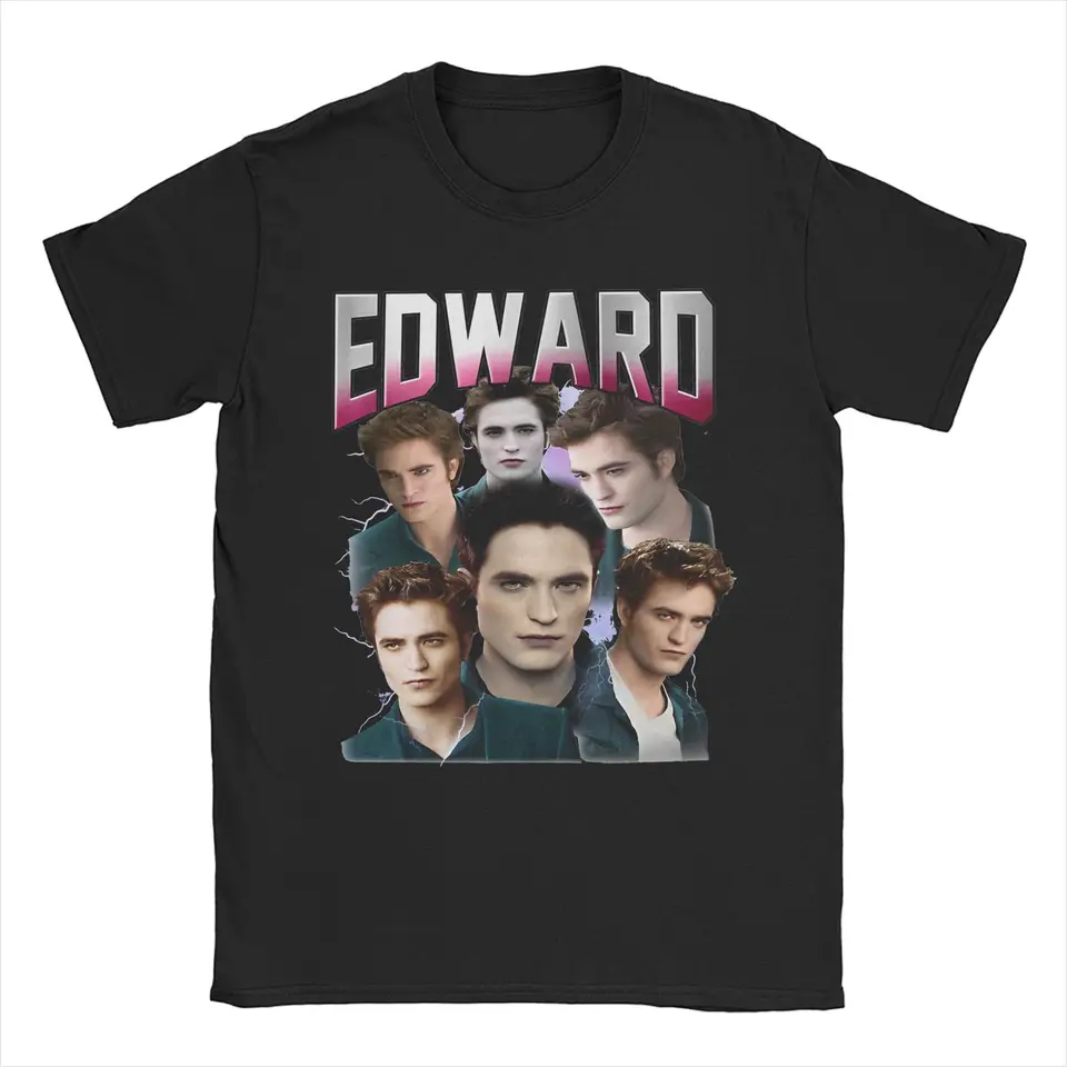 Vintage Edward Tričko Men bavlna Top odpalisko Twilight sága okrúhly krk krátky rukáv