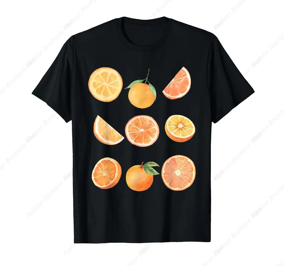 Vintage grafické ovocie oranžové estetické boho šťavnaté mužy Dám