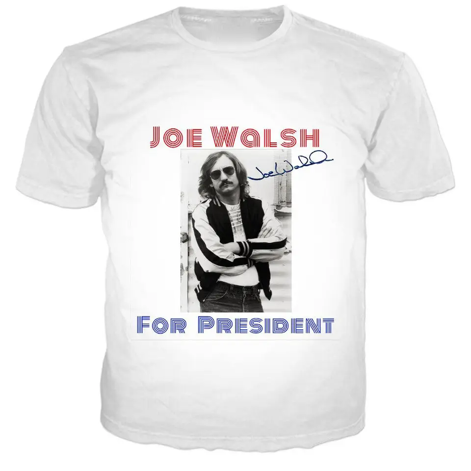 Vintage Joe Walsh pre prezidenta Heavy Cotton White White Unisex košeľa