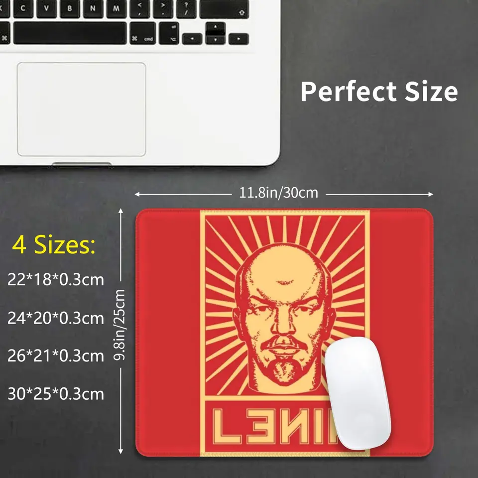 Vintage Lenin Soviet Soviet Propaganda Mouse Pad DIY Print Lenin Komunistický komunizmus Stalin Marx Socializmus