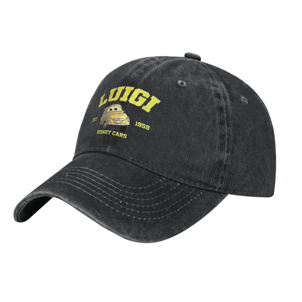 Vintage Luigi est 1959 blesk McQueen Cars Baseball Caps Men Ženy Washed Snapback čiapka Vonkajšie tréningy nastaviteľné čiapky