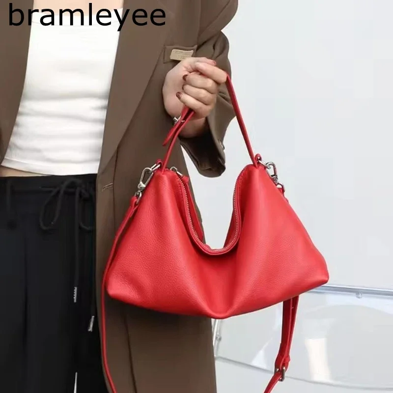 Vintage Messenger taška červená mama taška Ženy Luxusná mäkká koža veľká kapacita Minimalistická vrecká s krížmi