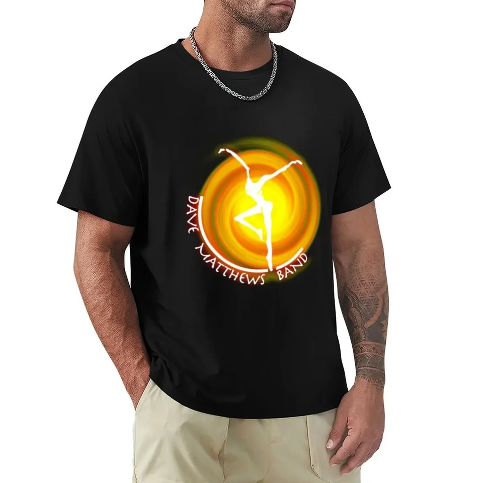 Vintage oblečenie Tees tričká pre mužov Fire Dance Dave Matthews Band Sticker T-Shirt Hot Sale Round Golier Harajuku CrewNeck2024