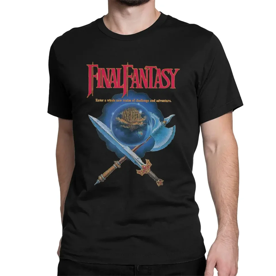 Vintage odpaliská krátky rukáv o krk tričko bavlnené klasické oblečenie Final Fantasy Classic Art Men's tričko vtipné letné topy bavlna