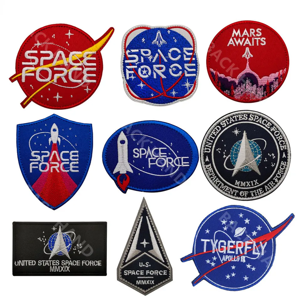 Vintage Original Apollo 11 Voyager Emblems Zadný vesmírny záplat koláž usa Applique Set 1 7 8 9 10 11 12 13 14 15 16 výšivka