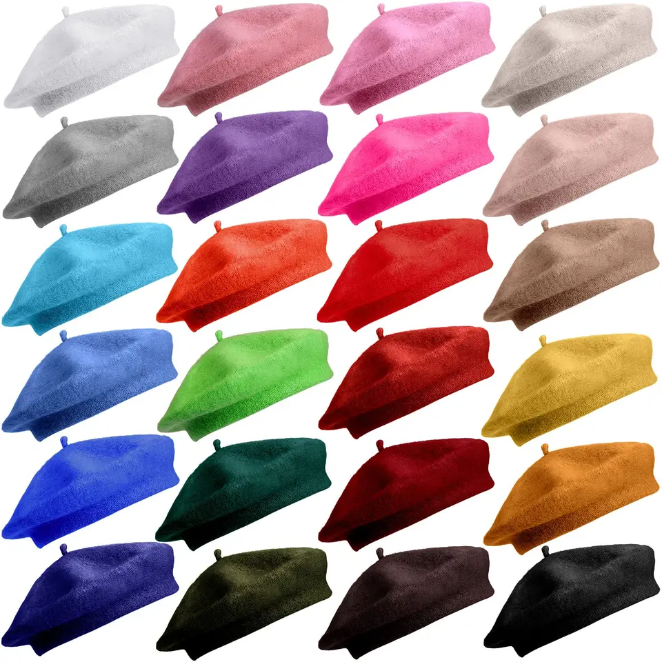 Vintage Plain baret klobúky francúzsky umelec barety teplá vlna jesenná zimná čiapka klobúk Ženy dievčatko uličné čiapky zimné barety Ženy Men
