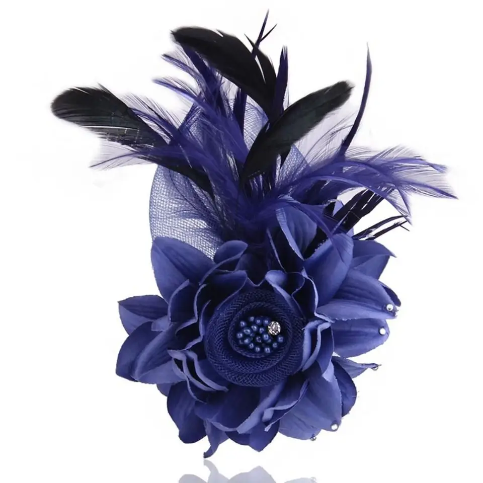 Vintage simulované sieťové kvety fascinator klobúk perie viacfarebné čajové večierky čelo perie perie Variká Svadba