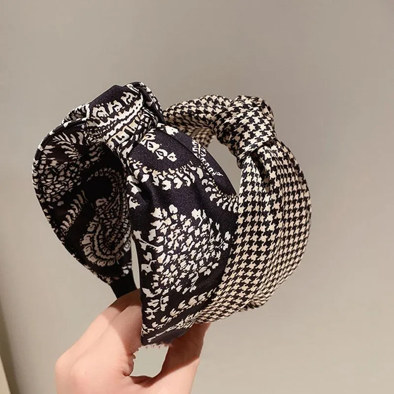 Vintage so širokouhlým saténovým handričkou Hairband pre ženy nakupovanie cestovná hlava obruč Chic Leasy Hadpiece pre dámy