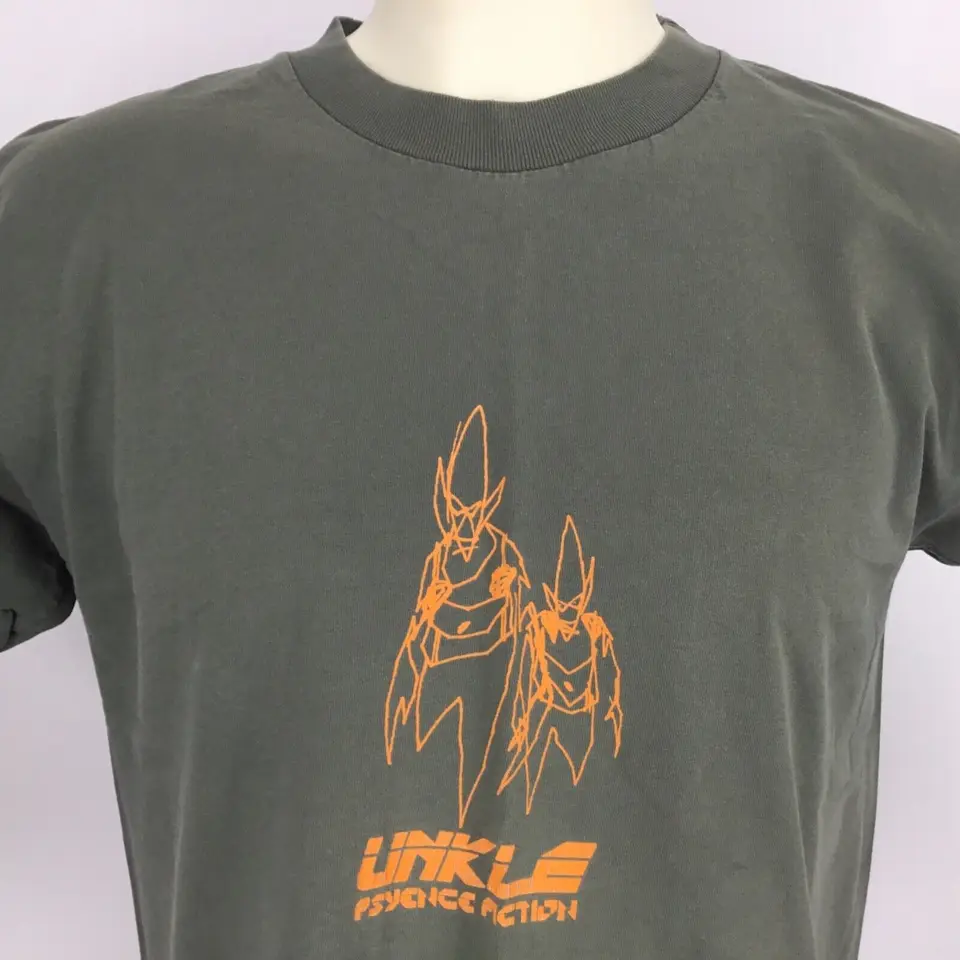 Vintage sz m prečítajte si promo tričko Unkle Psyence Fiction hip hop dj tieň Mo vosk