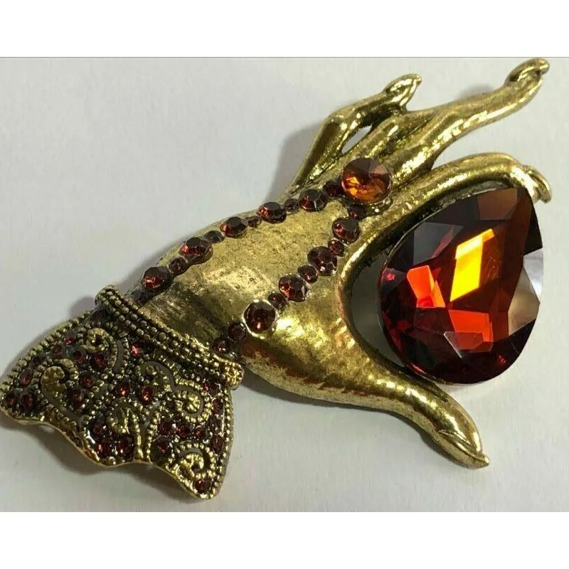 Vintage v štýle Crystal Broš