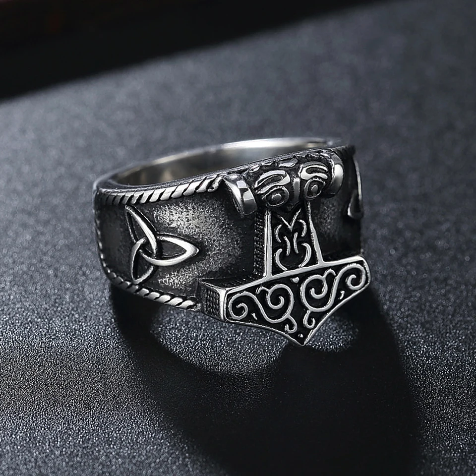 Vintage Viking Mjolnir Thor kladivo kladivo Men Nordic 316L z nehrdzavejúcej ocele Odin Celtics uzol Amulet Amulet Darček