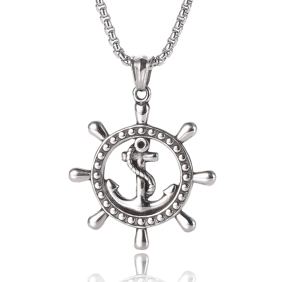 Vintage Viking Rune Nordic Compass prívesok Náhrdelník Charm Pánsky náhrdelník Amulet Amulet Darci