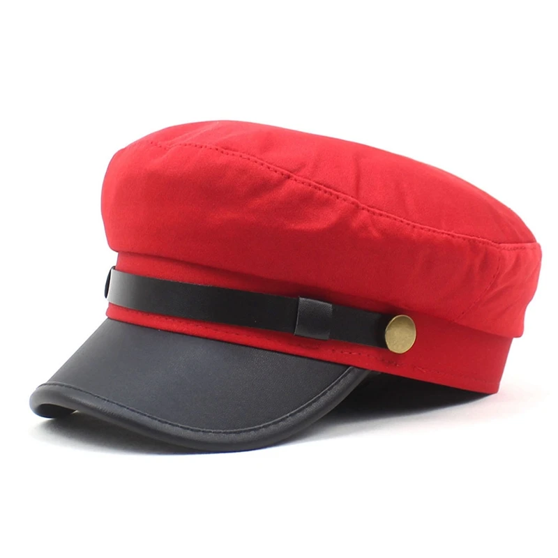 Vintage vojenské baretové klobúky pre ženy štýlové jesenné zimné zimné britské štýl vonkajšie cestovanie ploché vrcholy unisex čiapky unisex