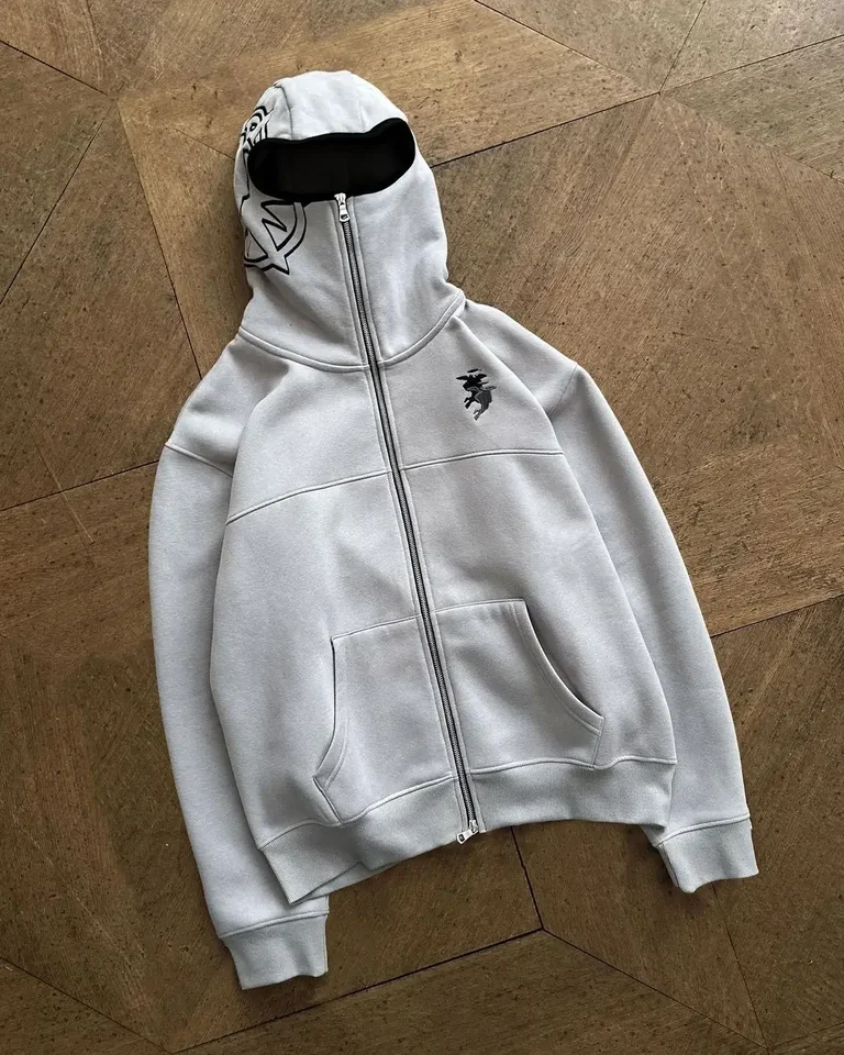 Vintage výšivka zips teplé mikiny Ženy Zimné streetwear Casual Y2K vzorové mikiny Anime mikiny topánky kpop oblečenie