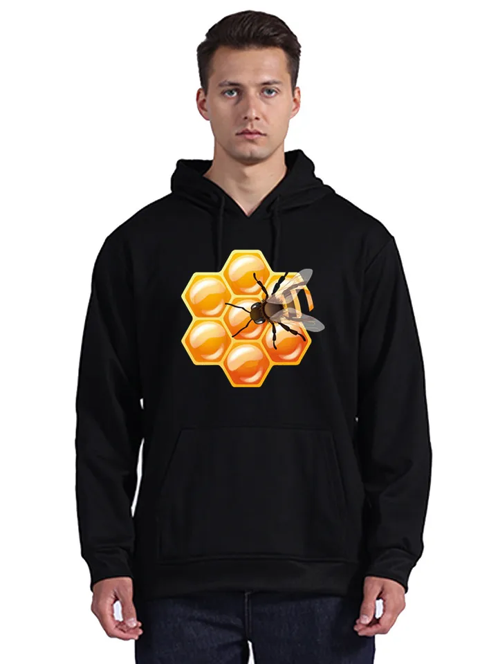 Vintage včeloví muži 100% bavlnená mikina roztomilý zdravý včela vtipný humor zvierací ležérne pullover mikiny unisexový kabát