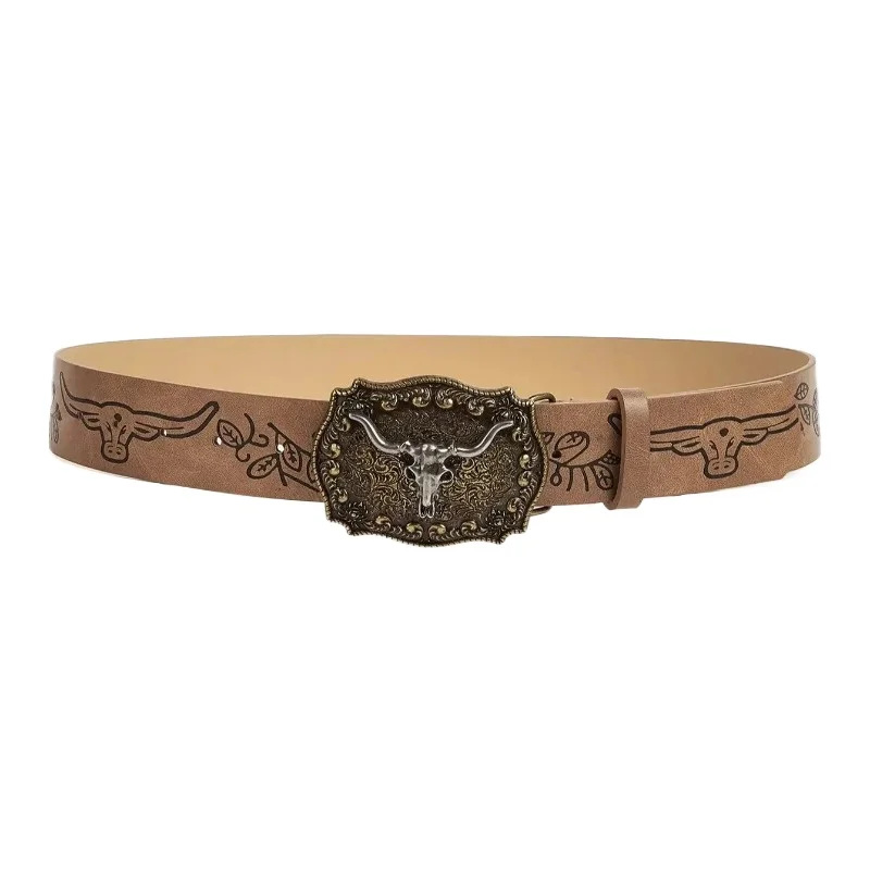 *Vintage Western Cowboy Wind Cowboy Buckle tlačený pás