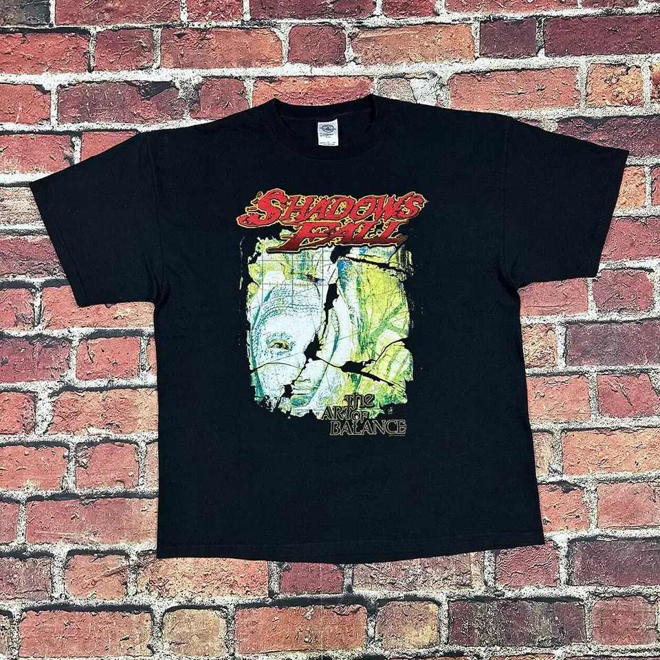 Vintage Y2K Shadows Fall the Art of Balance MetalCore Album Tir Tirting Size XL 2002