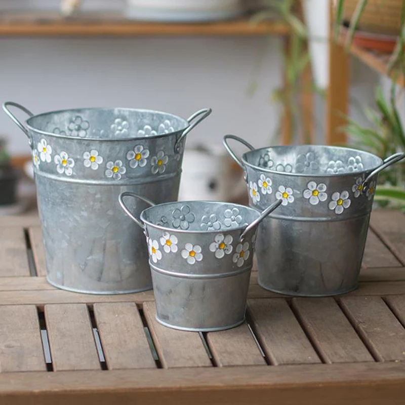 Vintage železná kvetina rastlina kvetina kvety kvety kvety Váza závesné balkón Plant Plant Plant Plant Stand Display pre domáce dekorácie