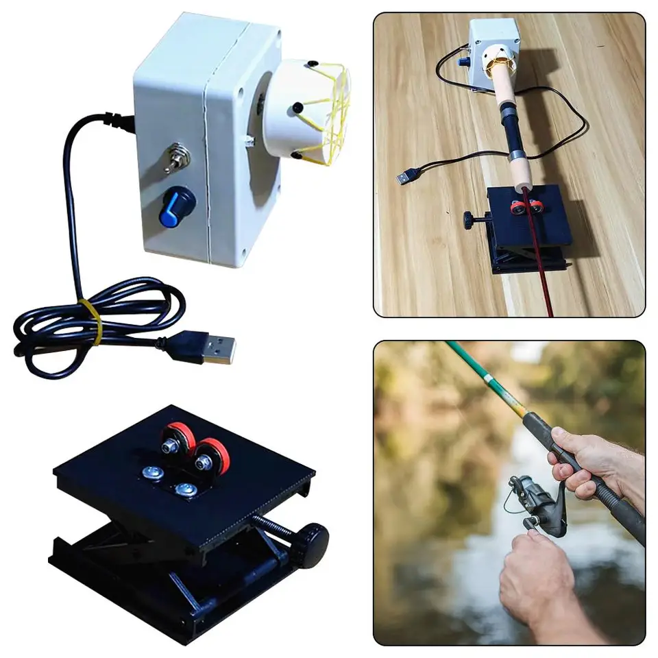 Vinutie na vinutie rybárskeho tyče Epoxid coater nastaviteľná rýchlosť vinutia Rybolov automatické pre domácich majstrov G0C4