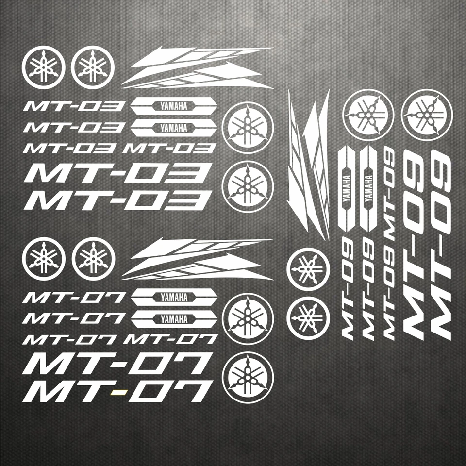 Vinyl Yamaha MT03 07 09 Logo Stickermotorcycle nálepky prilba Waterprooofreflex