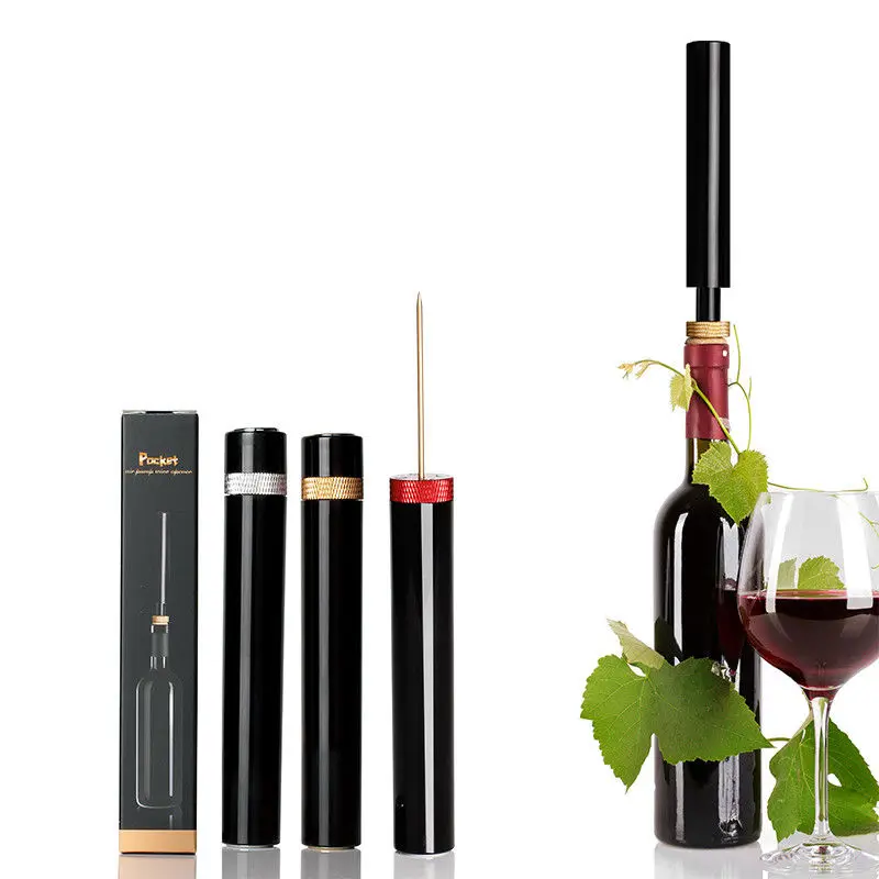 Vinárske čerpadlo Vzduchové čerpadlo Vákuum vína fľaša na fľašu s hrebeňou z nehrdzavejúcej ocele typu Cork Out Tool Tool Tool Opener Bar