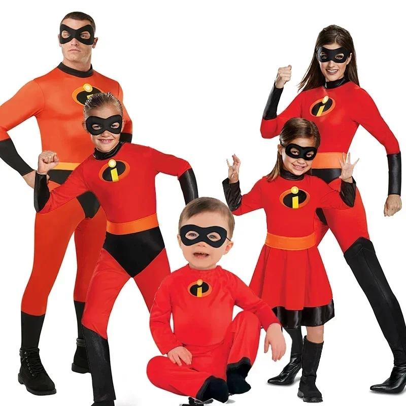 Violet Dash Kids Cosplay skrinkant volwassen nadhadzej familie Kostuum voor Halloween Carnaval Baby Jack Jack Kostuum