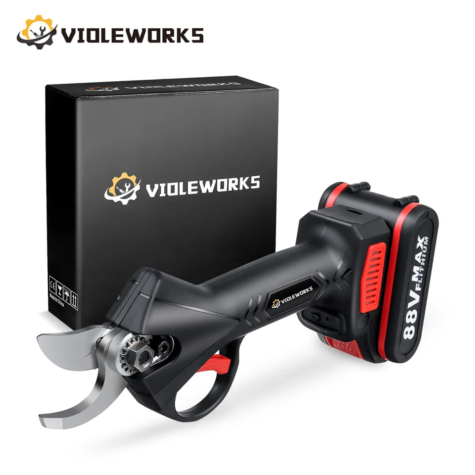 Violeworks 30 mm 88V bezdrôtového prerezávania prerezávania šmyku Efektívne ovocné stromy bonsai prerezávanie elektrických stromov vetvy Cutter Termarching