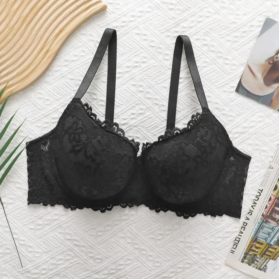 Viomisha Lady Deep Cup Lace Push Up Bras pre ženy plus veľkosť podprsenky plné zadné pokrytie spodná bielizeň Pohodlné spodné prádlo 90D-105D
