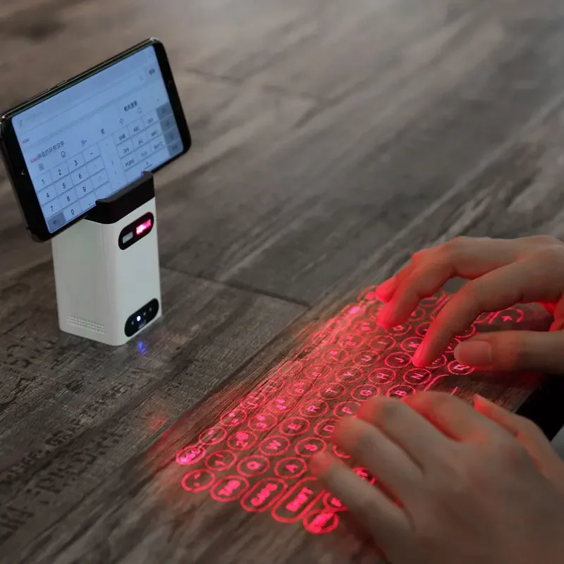 Virtuálny laserový klávesnica Bluetooth Wireless Touch Projector Phone Keyboards pre počítač iPhone PAD prenosný počítač s funkciou myši