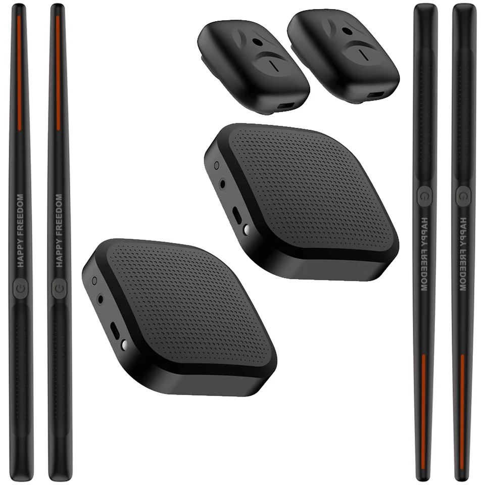 Virtuálny vzduchový bubon Set Professional Air Drum s Drumsticks Electronic Virtual Air Drum Dubs Pedals Darček pre dospelých deti