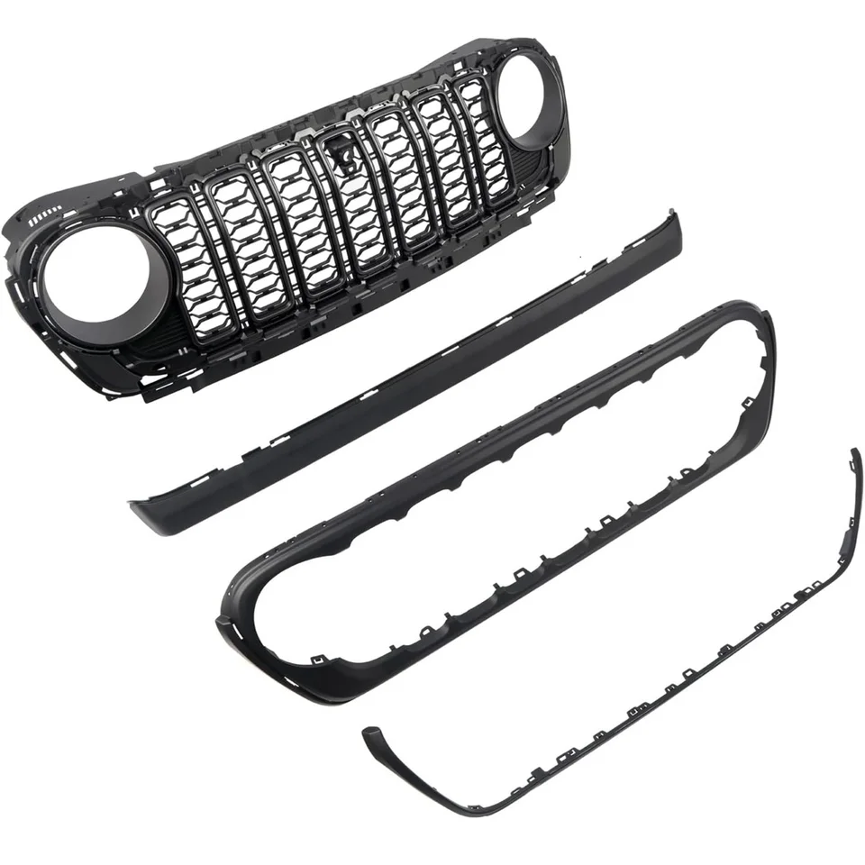 VISHN pre Jeep 2018-2024 Wrangler JL/Gladiator JT GRILLA 20. výročia v štýle predného grilu ABS Exteriér