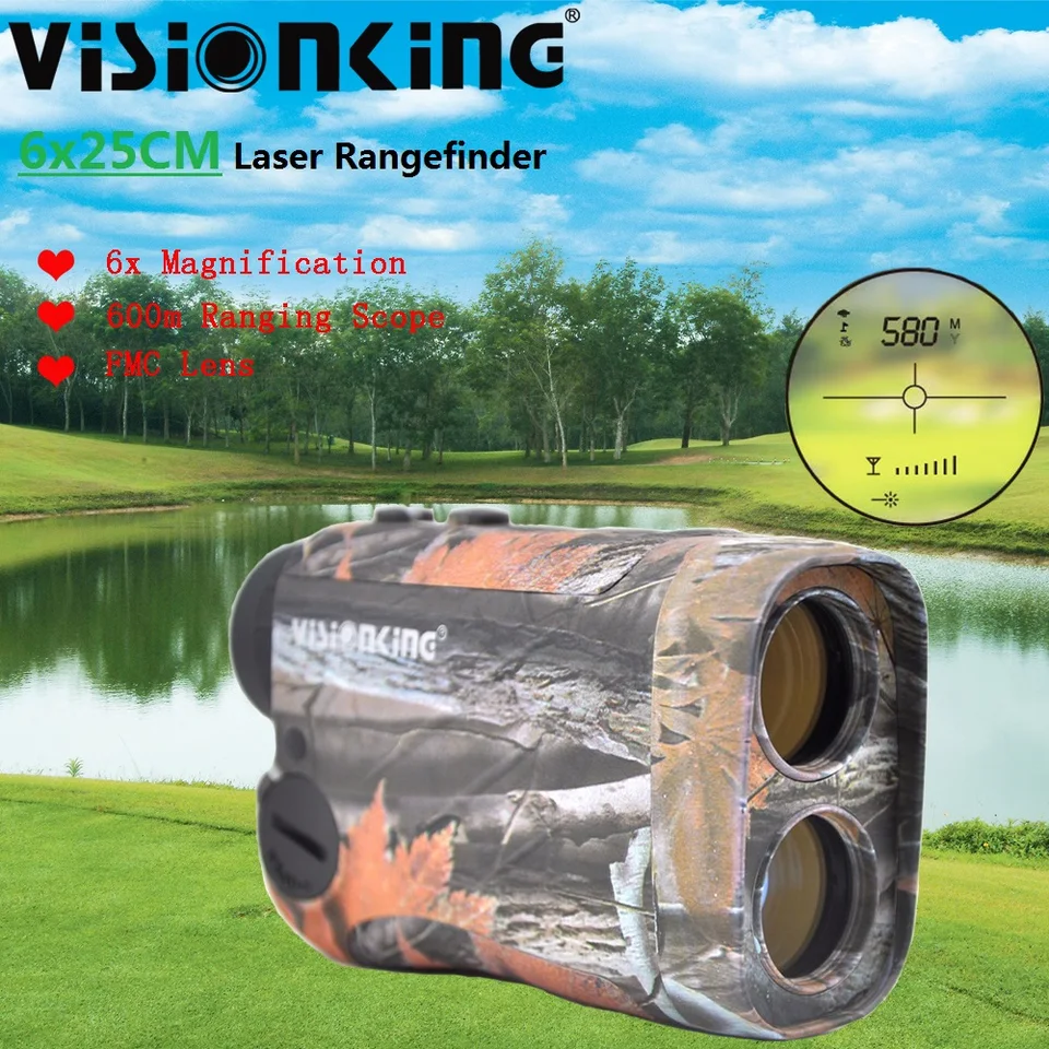 Visionking Professional 6x25 laserový diaľkomer 600 m meter vzdialenosť s golfovým športovým poľovníckym prieskumom Monokulárny 6X tester