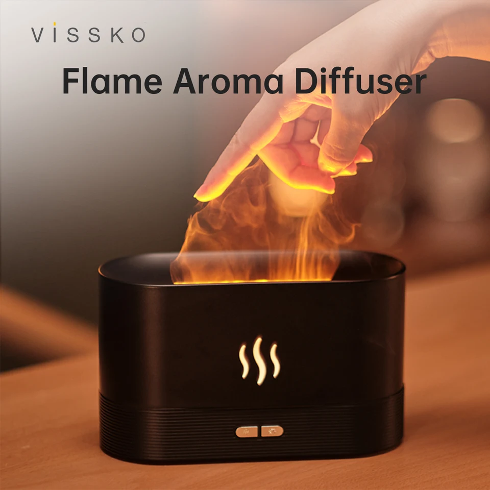 Vissko aróma difúzora vzduchového zvlhčovača ultrazvuk Cool Mist Maker Fogger Led