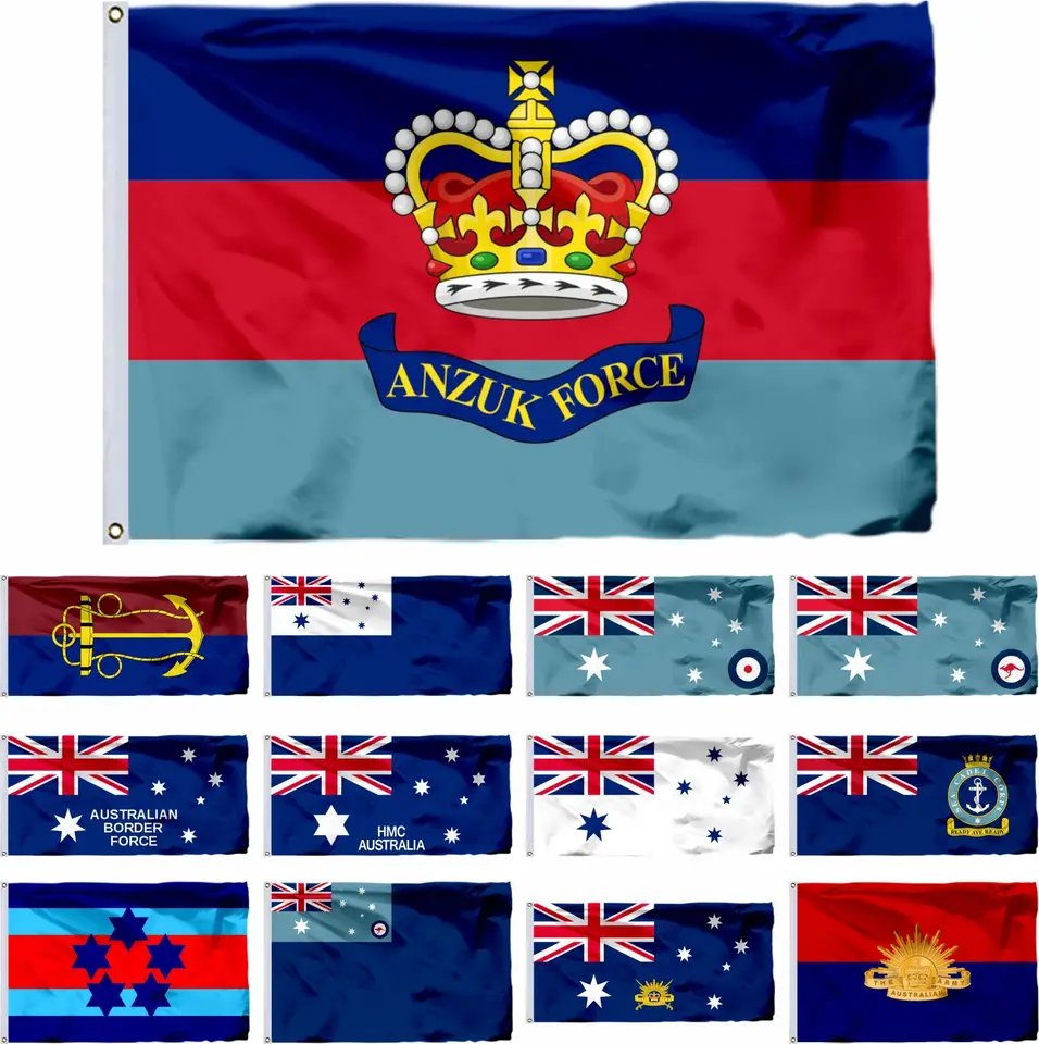 Vlajka Anzuk 3x5ft Air Force Banner Banner 90x150cm 21x14cm Au Border Force 3x6ft Australia Navy Board Navy Board