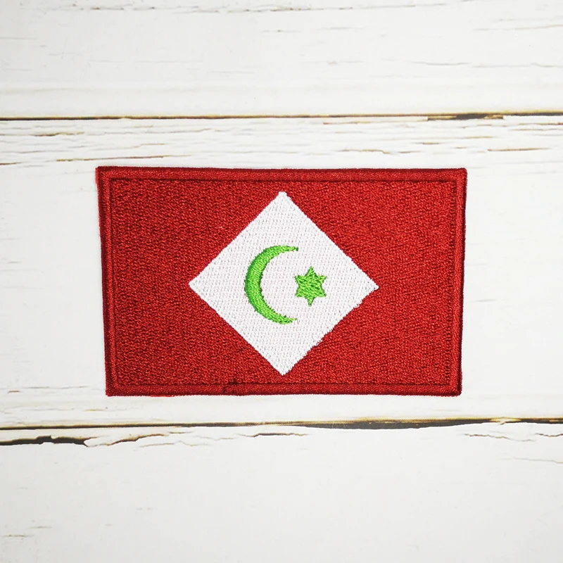 Vlajka Rif Flag Plná 100% záplat pre vest klobúky železo na odznaku značka Vyšívaná 8*5 cm Národná vlajka Country Flag