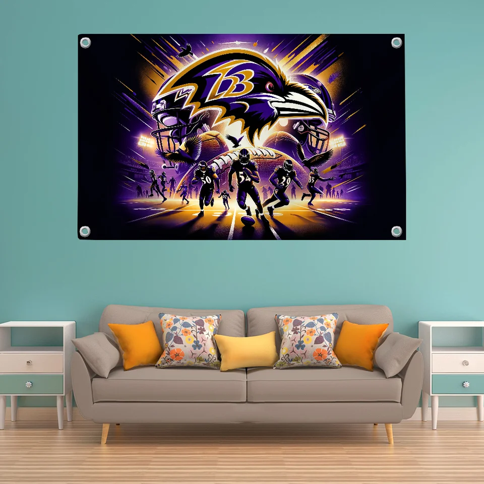 Vlajka vlajky Pýcha na zavesenie vlajok pre miestnosti Banner B-Baltimore R-Ravens Wall Decoration Funny Flags and Banners Outdoor Decor