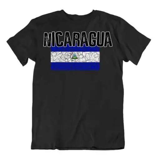 Vlajkové tričko Nikaragua módne country suvenír darček pre tričko Pride logo